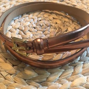 NWOT J. Crew rose gold leather belt